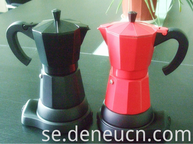 All Aluminium Coffee Maker Electric Ten Horns Colors 6Cups Coffee Machine JK41401 (221)